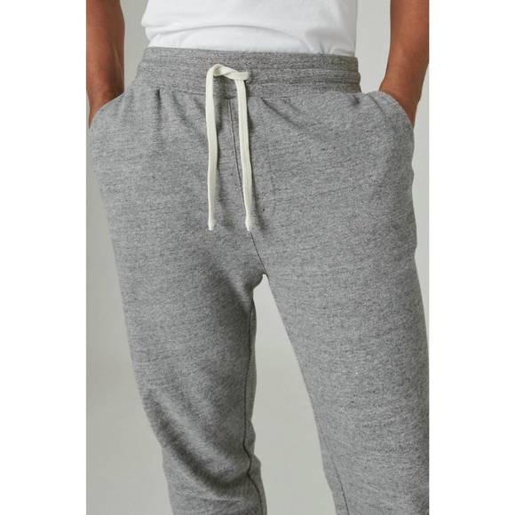 NEW LUCKY BRAND sueded terry joggers in heather grey - Picture 6 of 7